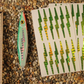 kleine Reflex-Folie Blitz in Chartreuse, grün, gelb von Haarjigs, Zubehör mit glänzender Oberfläche in Chartreuse, reflektierende und glitzernde Folie als Aufkleber, zum Bekleben von Flatterjig und Truttator Ködern