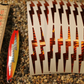 große Reflex-Folie Blitz in Kupfer von Haarjigs, Zubehör mit glänzender Kupferoberfläche, reflektierende und glitzernde Folie als Aufkleber, zum Bekleben von Flatterjig und Truttator Ködern